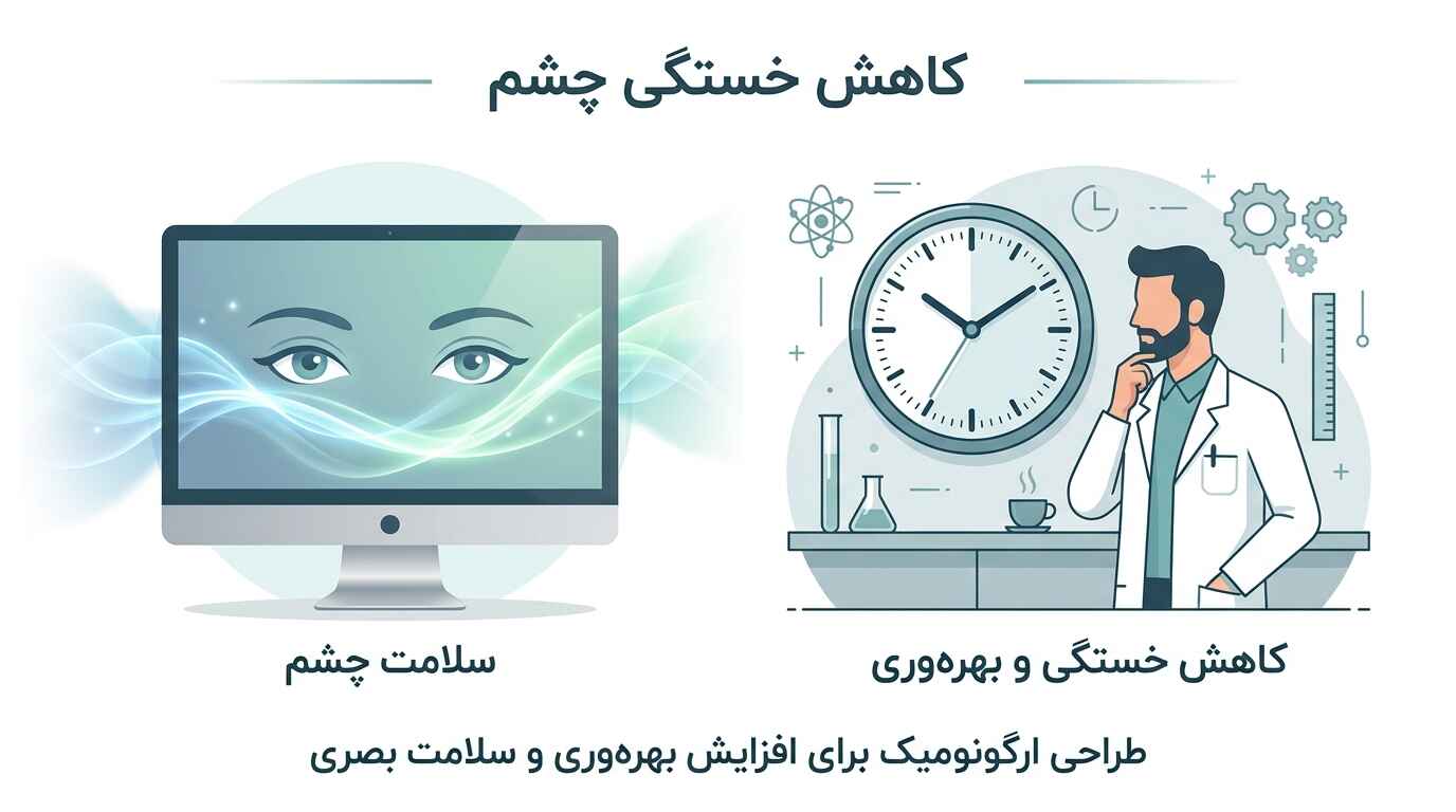 کاهش خستگی چشم با انتخاب رنگ درست در سکو بندی آزمایشگاهی